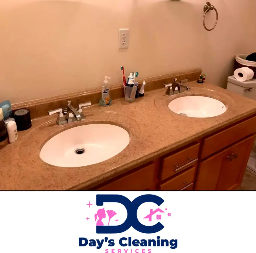 After: spotless bathtub cleaned by Day's Cleaning Service